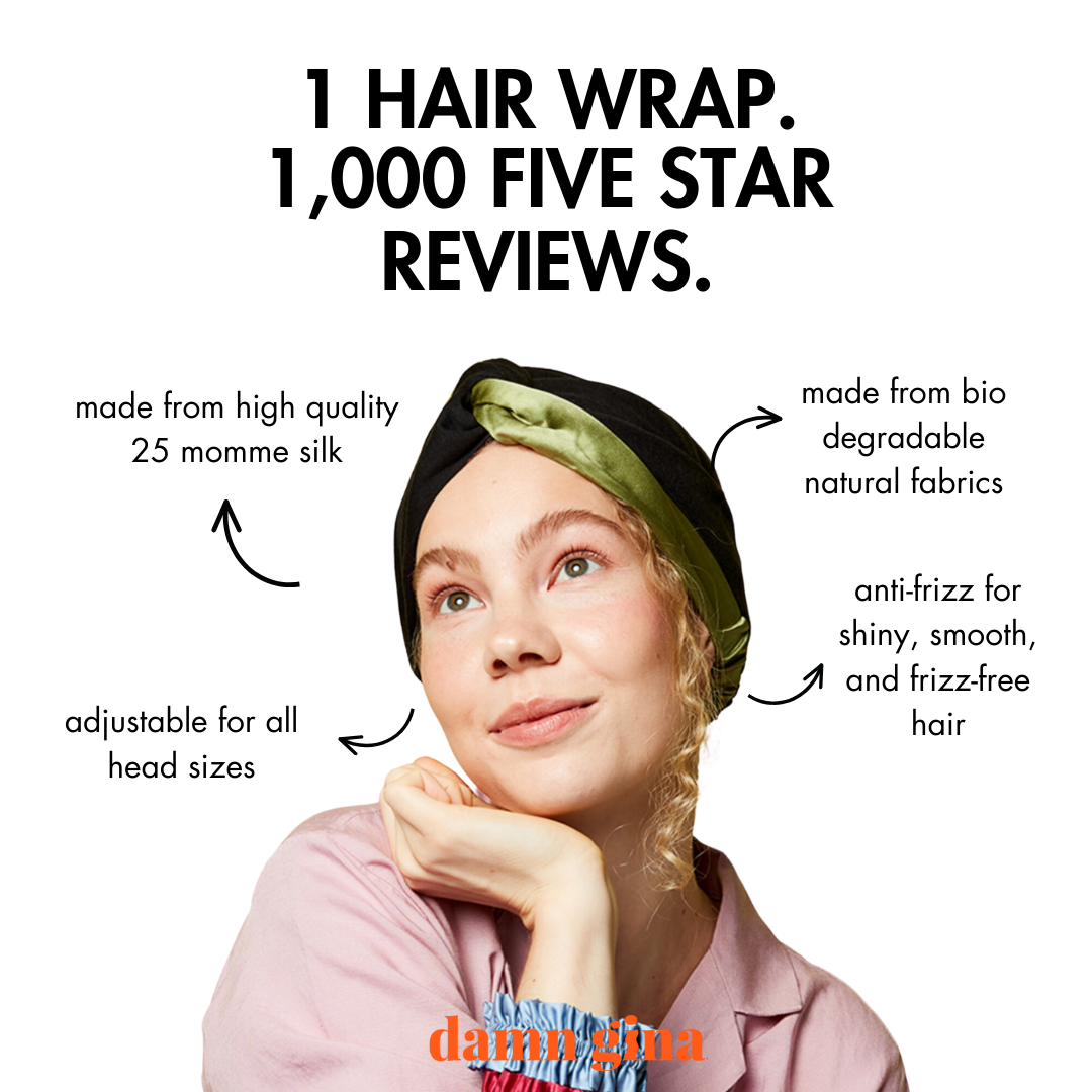 silk hair wrap 2.0- black