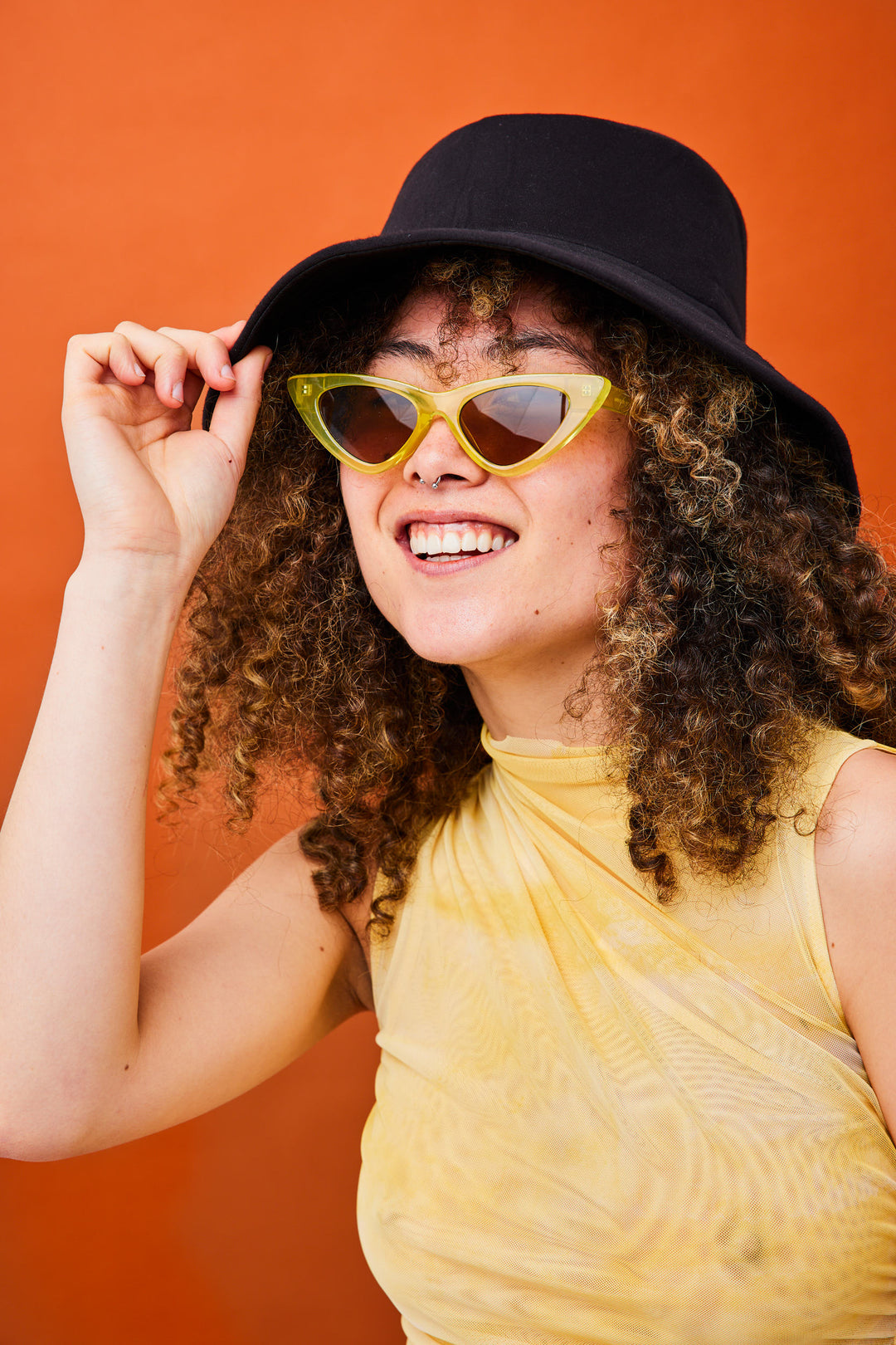 silk-lined bucket hat - wide brim