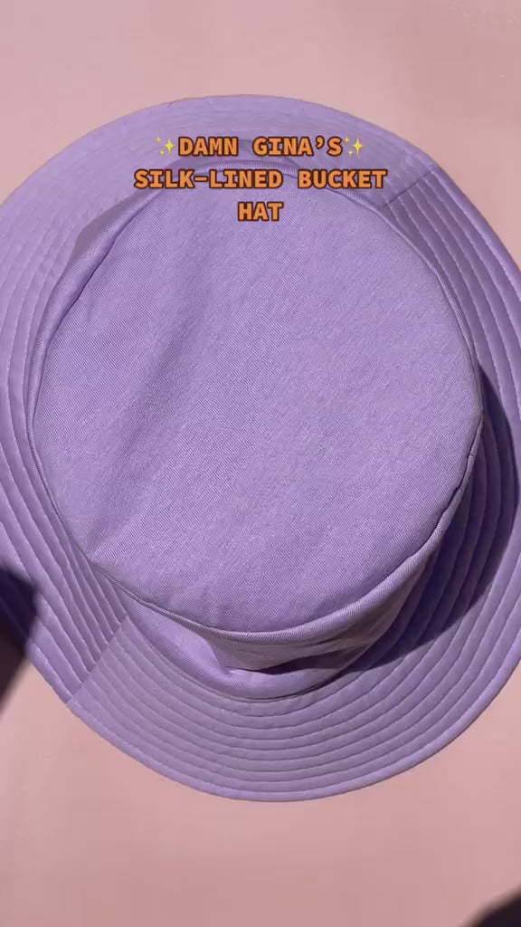 silk-lined bucket hat - wide brim